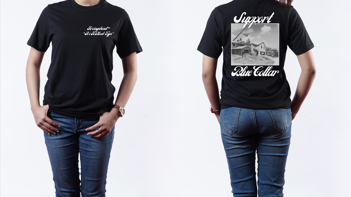 3 phase construction "babe" T-shirt (cursive)