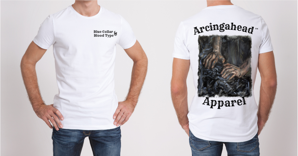 mechanic white mens tee shirt