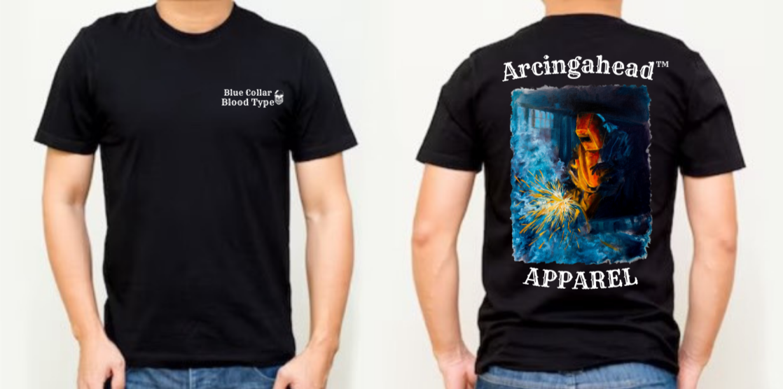 welder mens black tee shirt