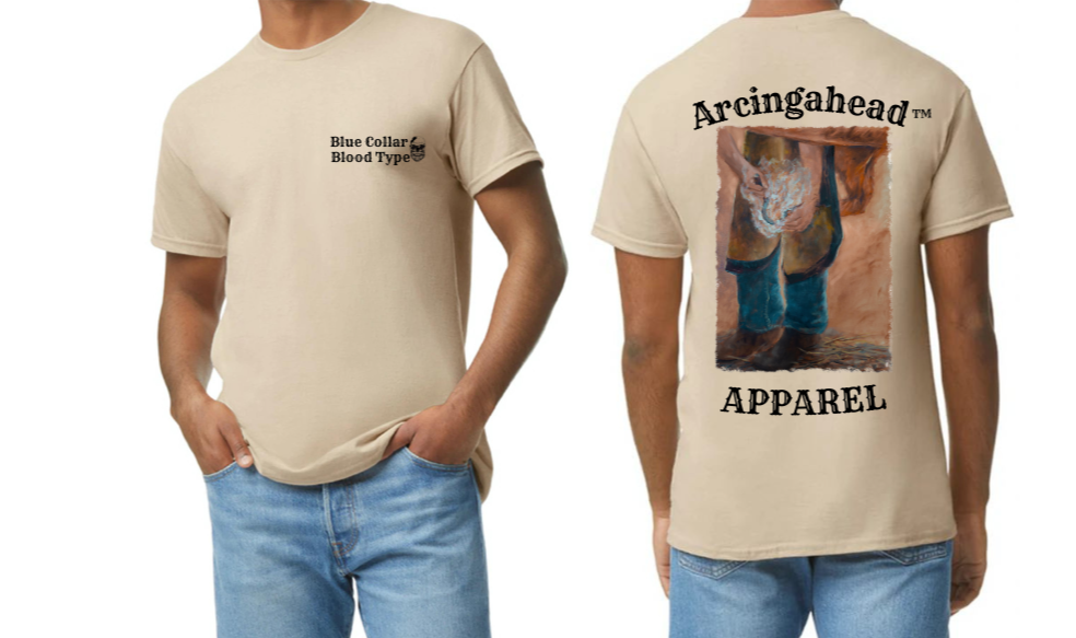 horse ferrier mens sand tee shirt