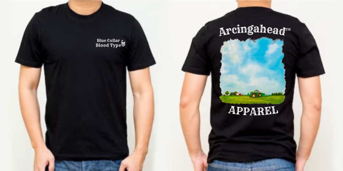 farming and agriculture black mens tee shirt