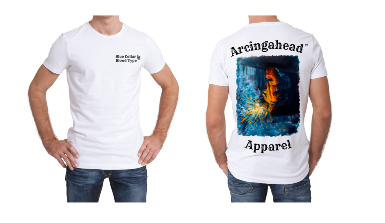 welder mens white tee shirt