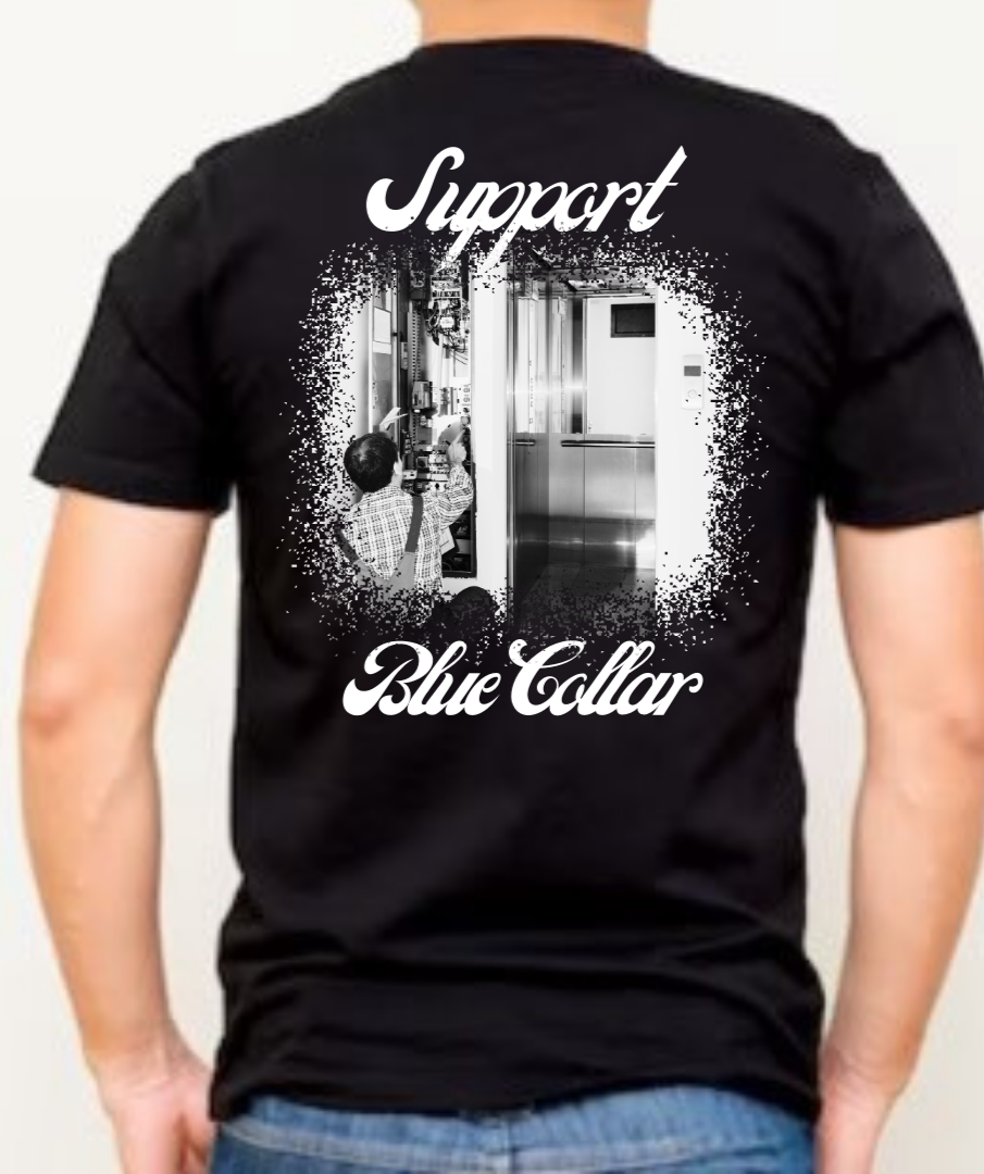 Elevator Technician T-shirt (cursive)