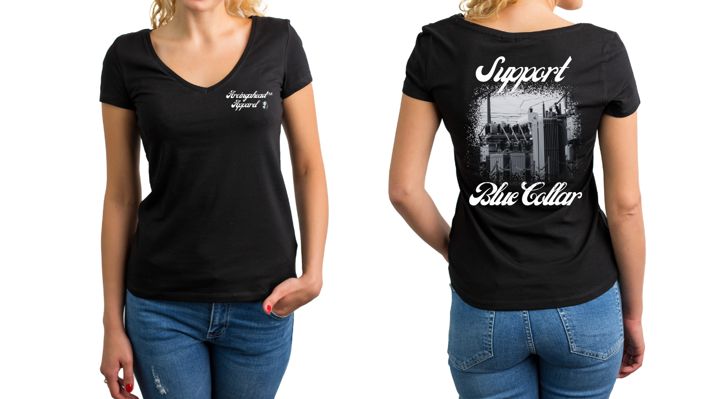 Electrician "babe" T-shirt (cursive)