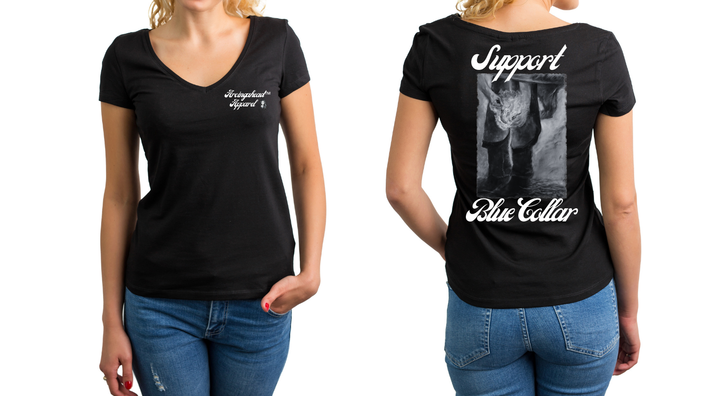 Ferrier "babe"(man's hands) T-shirt (cursive)