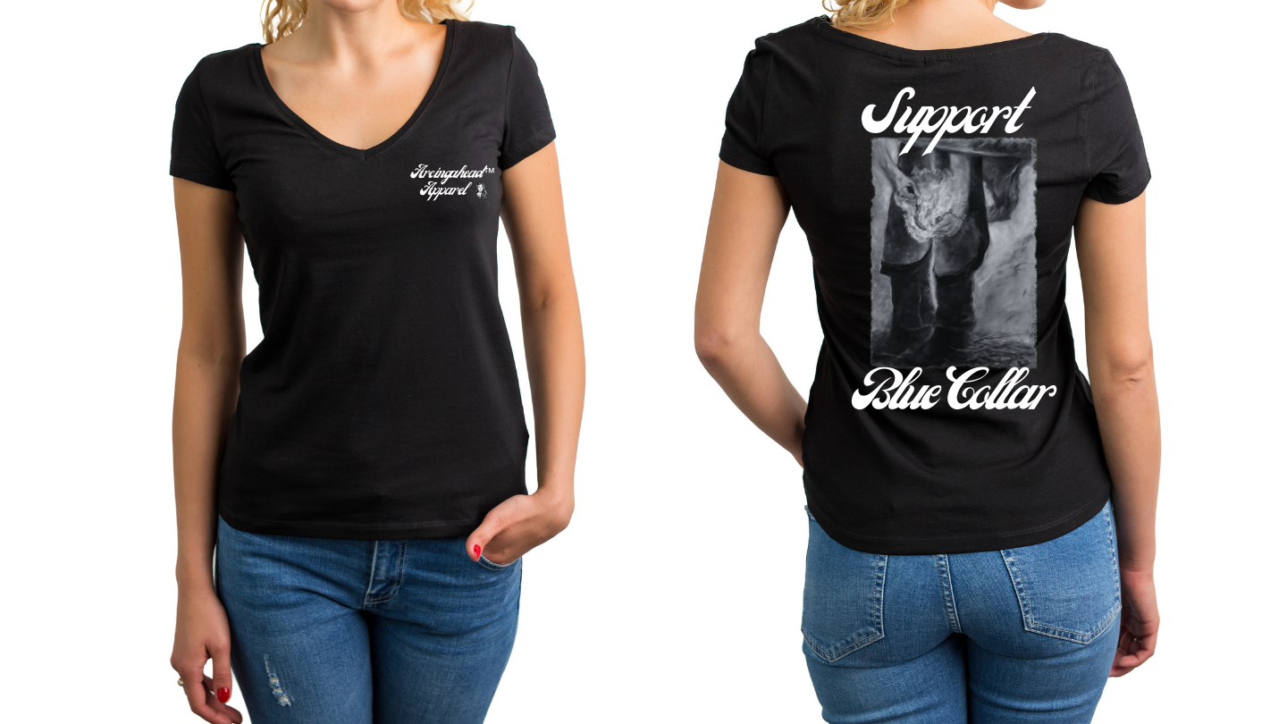 Ferrier "babe"(woman's hands ) T-shirt (cursive)