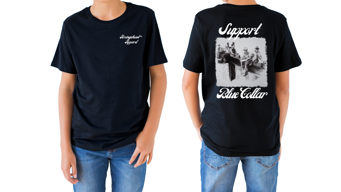 Kid's Unisex Iron Worker T-shirt (cursive)