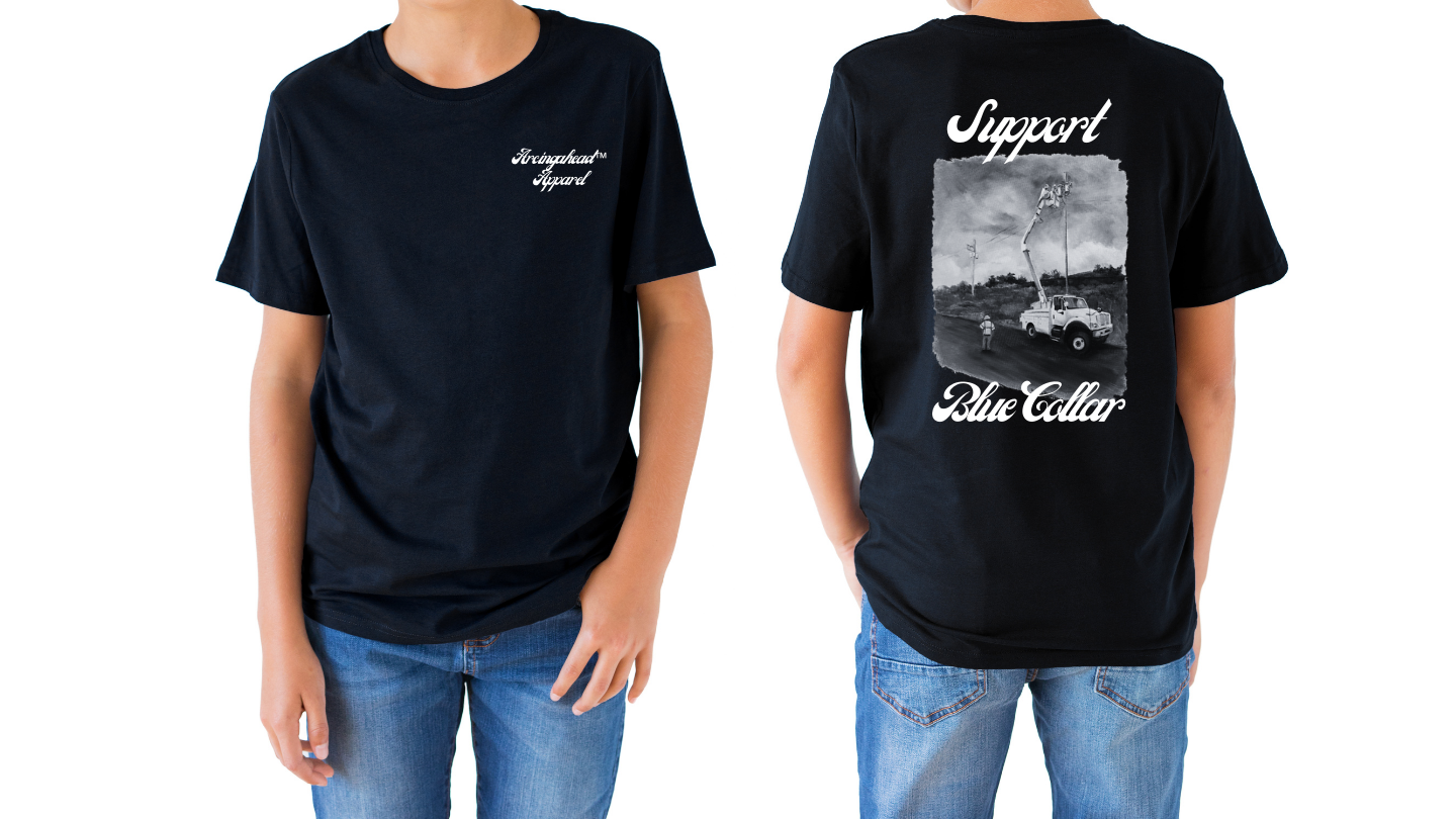 Kid's Unisex Lineman T-shirt (cursive)