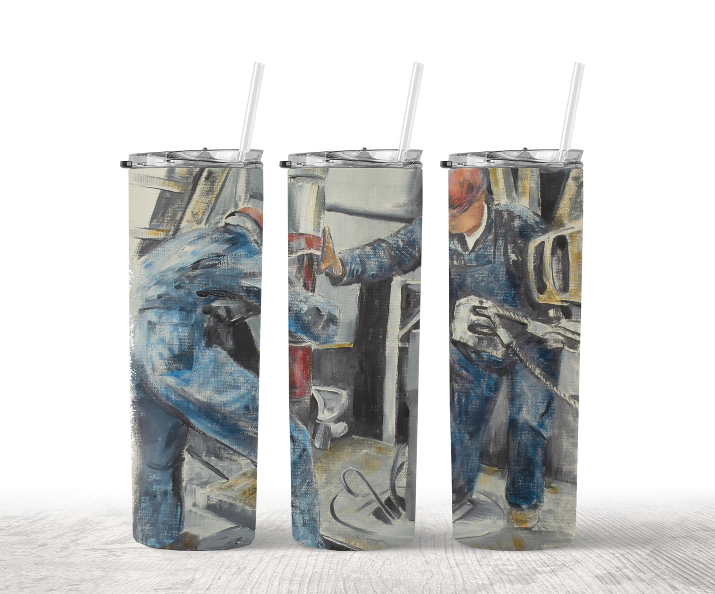Onshore Oil Rig Men 20oz Tumbler