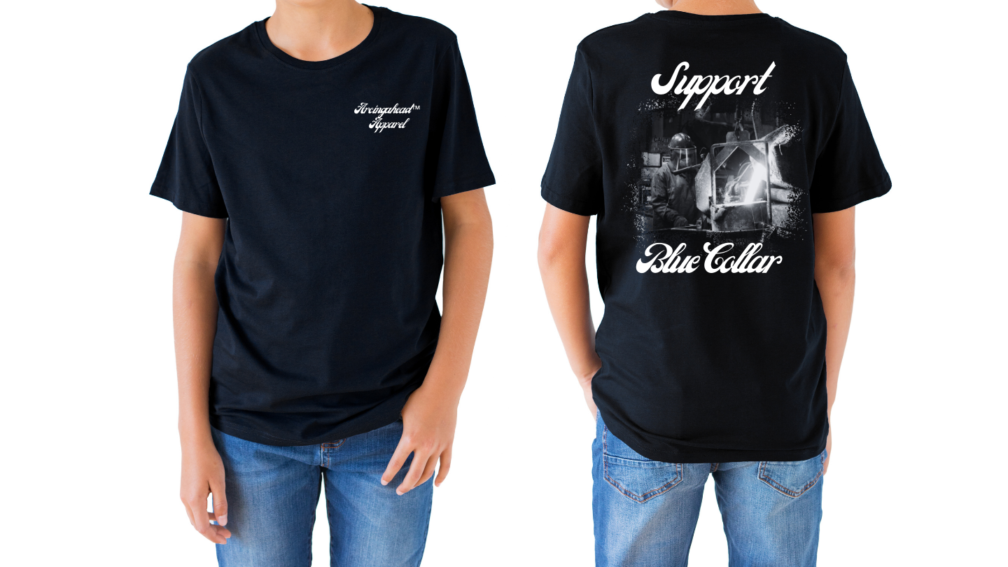 Kid's unisex steel mill T-shirt (cursive)