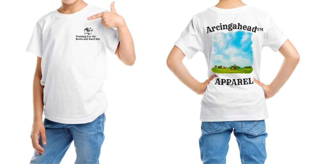 Camiseta de agricultura y agricultura de manga corta unisex para niños