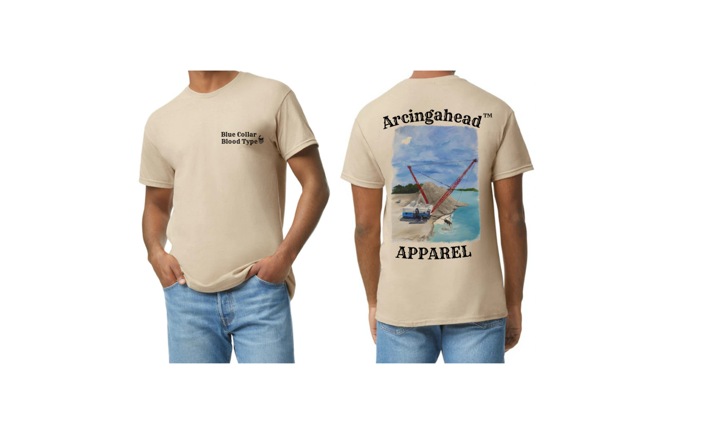 dragline sand mens teen shirt