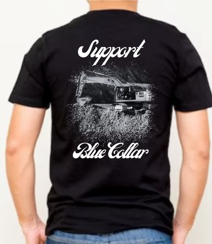 Trackhoe T-shirt (cursive)