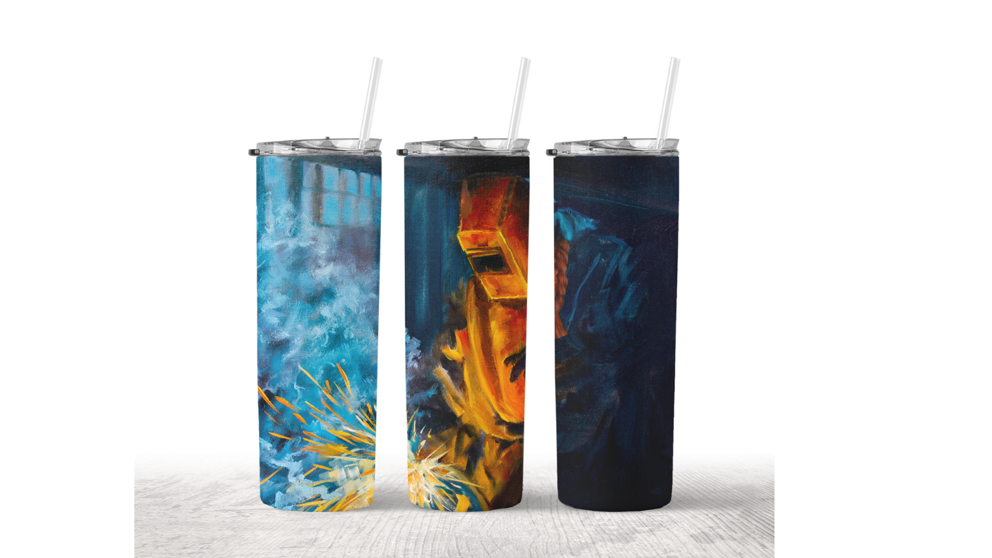 Female Welder 20oz Tumbler