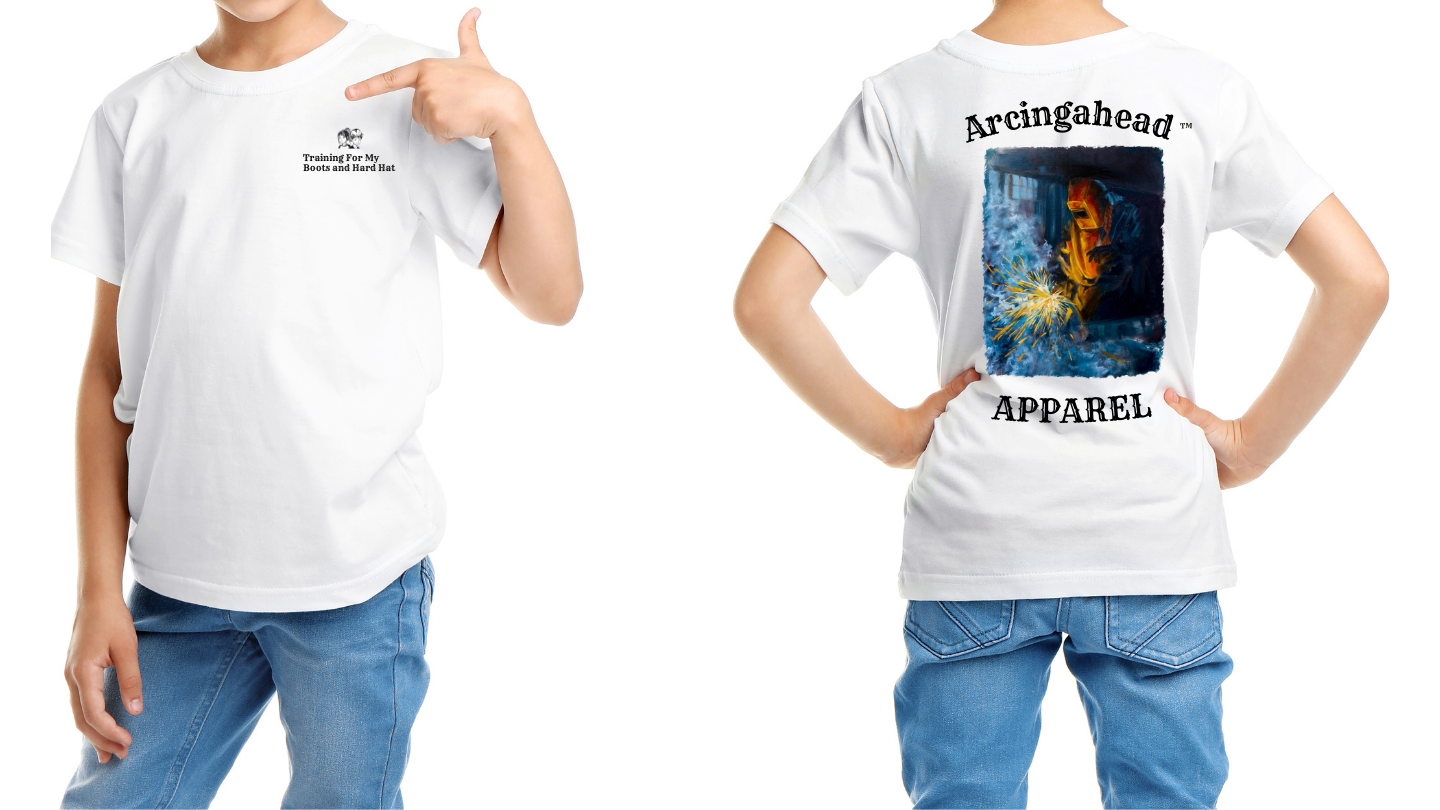 Kid's unisex welder (woman) t-shirt