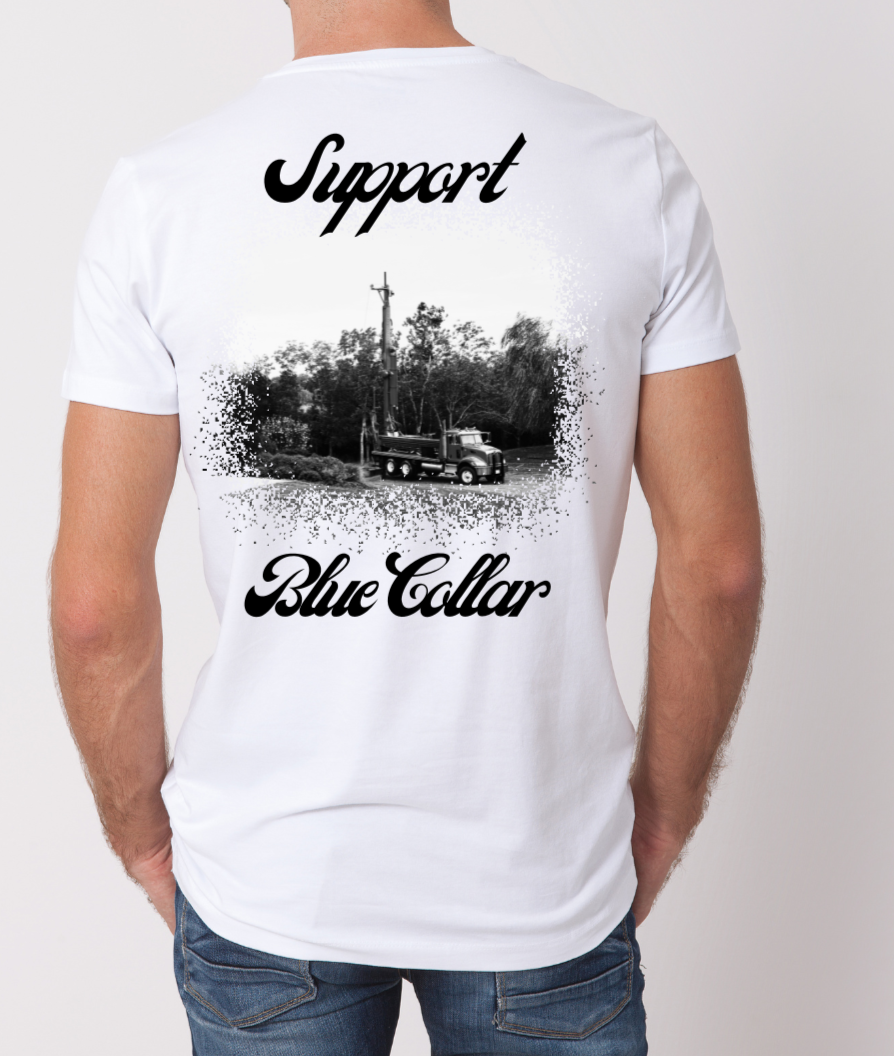 Well Drilling T-shirt (cursive)