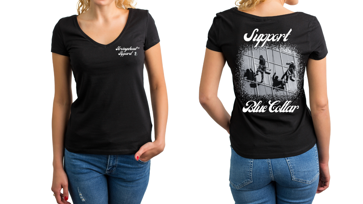 Window Cleaner "babe" T-shirt (cursive)