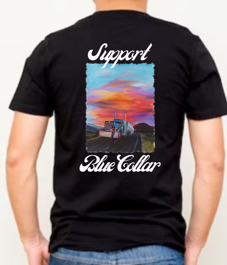 Truck Driver With Woman T-shirt (color)