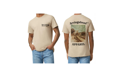 rail road worker sand mens tee shirt 