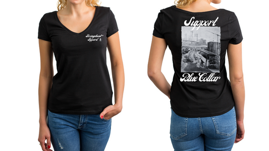 Road Construction Worker "babe" T-shirt (cursive)