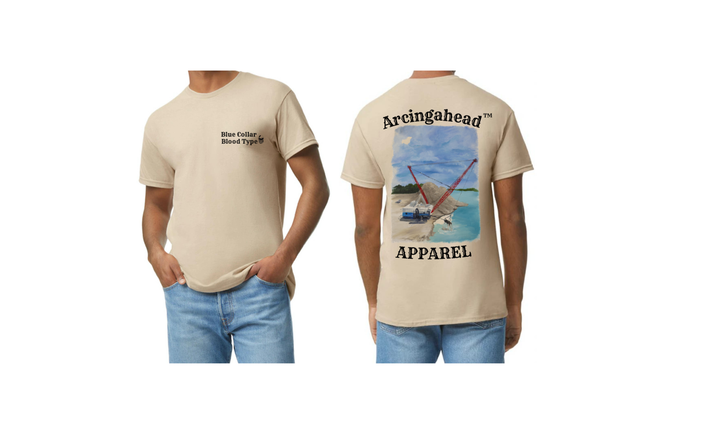 dragline sand mens teen shirt 