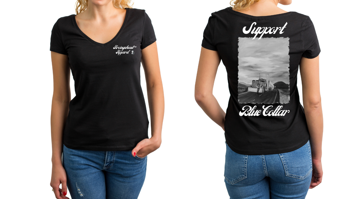 Trucker "babe" (woman) T-shirt (cursive)