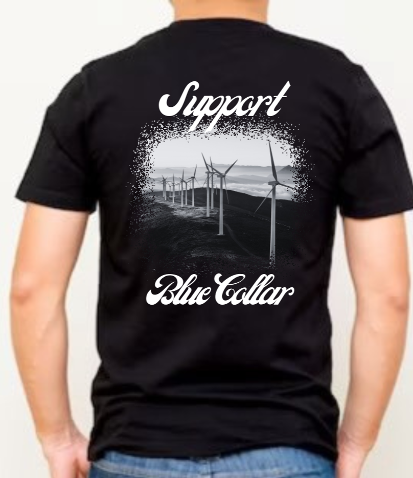 Wind Turbine T-shirt (cursive)
